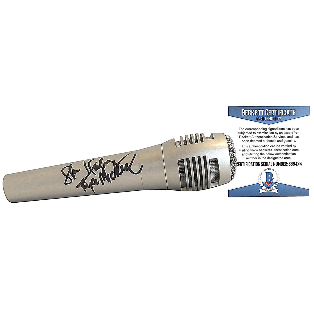 Shannon Haley and Ryan Michaels Signed Microphone with Exact Proof Photos Beckett BAS Cert S38474