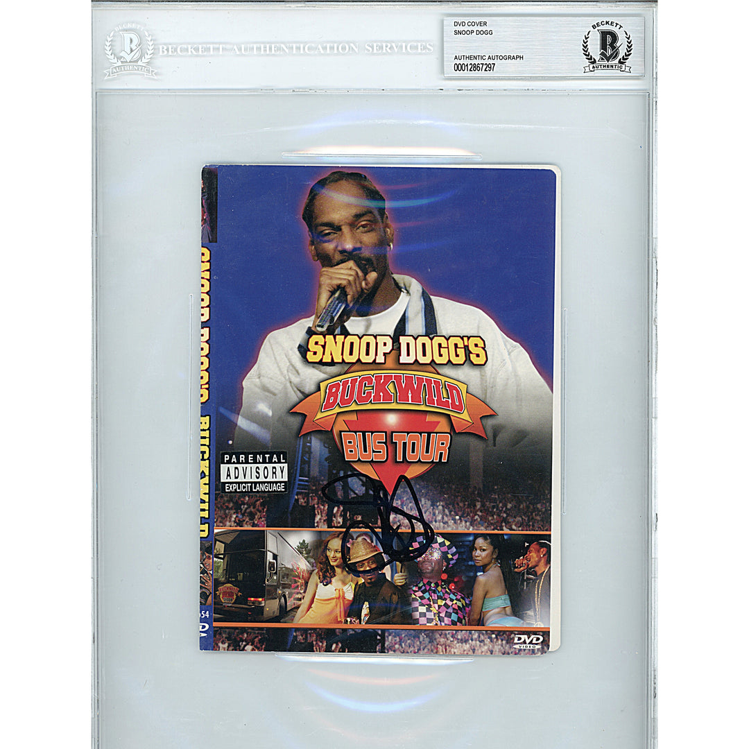 Snoop Dogg Autographed Buckwild Bus Tour DVD Cover Beckett BAS Slabbed Authenticated Rap Signed