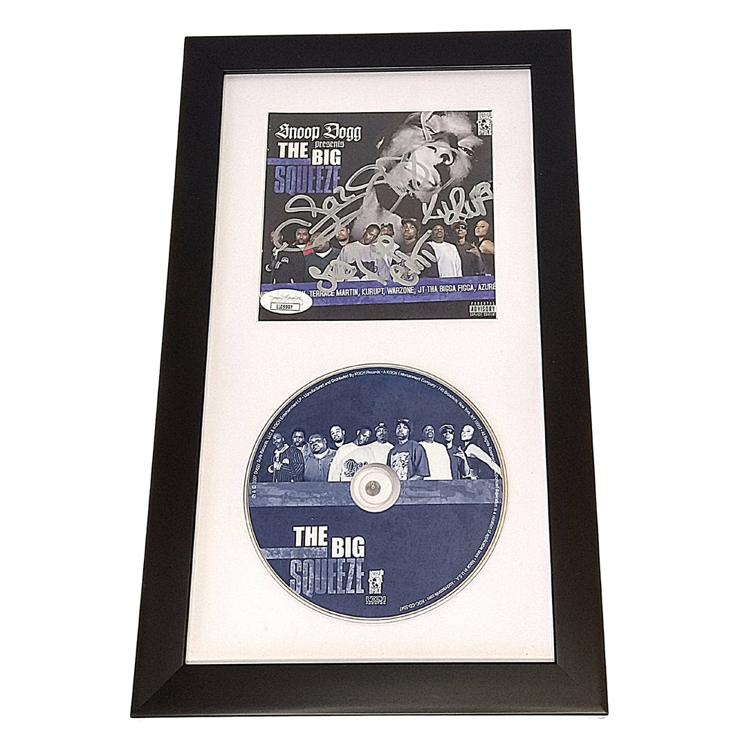 Snoop Dogg, MC Eiht, Kurupt and Soopafly Autographed Framed The Big Squeeze CD Cover JSA Signed COA