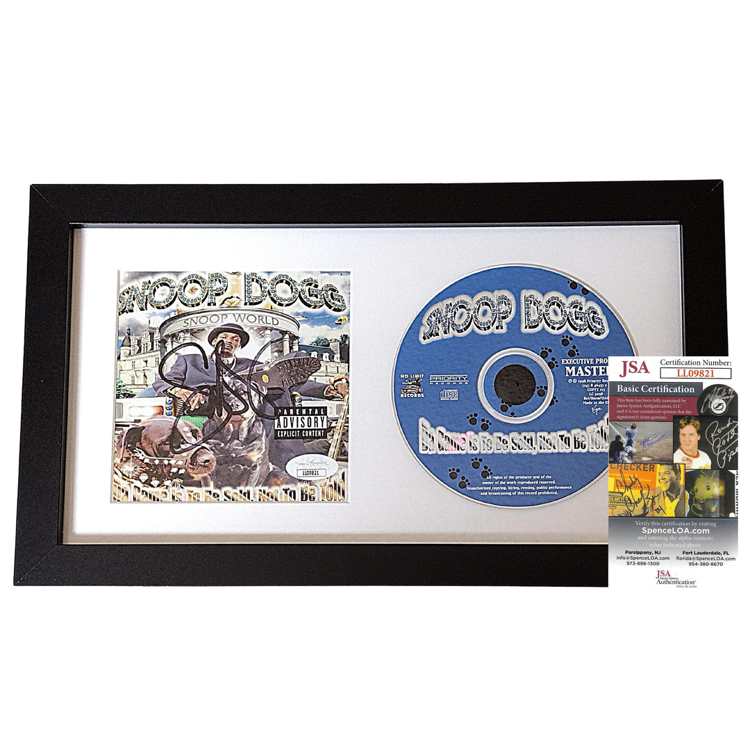 Snoop Dogg Signed Da Game Is To Be Sold Not Told CD Frame Display JSA Autographed