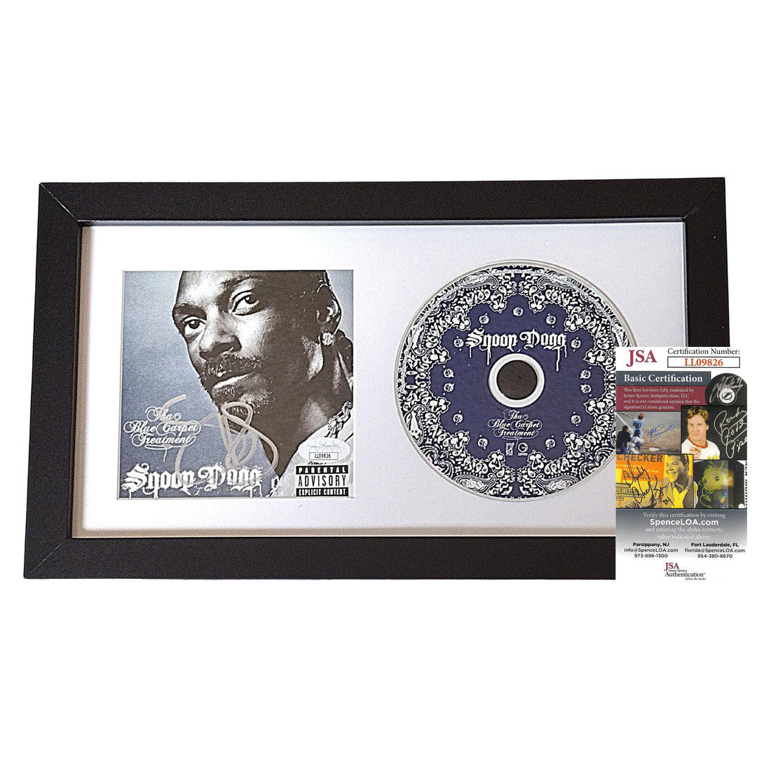 Snoop Dogg Signed Tha Blue Carpet Treatment CD Framed Wall Display JSA Autographed