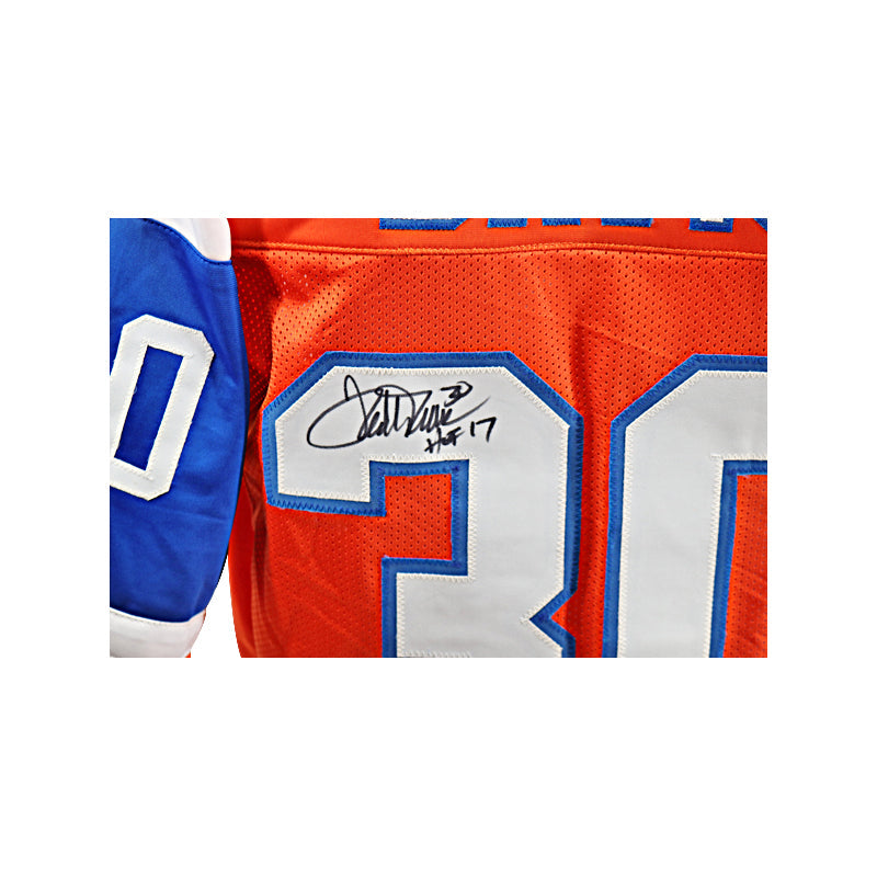 Terrell Davis Autographed Orange Broncos Jersey w/ HOF inscription