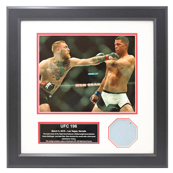 UFC 196 Fight Used Octagon Framed Collage