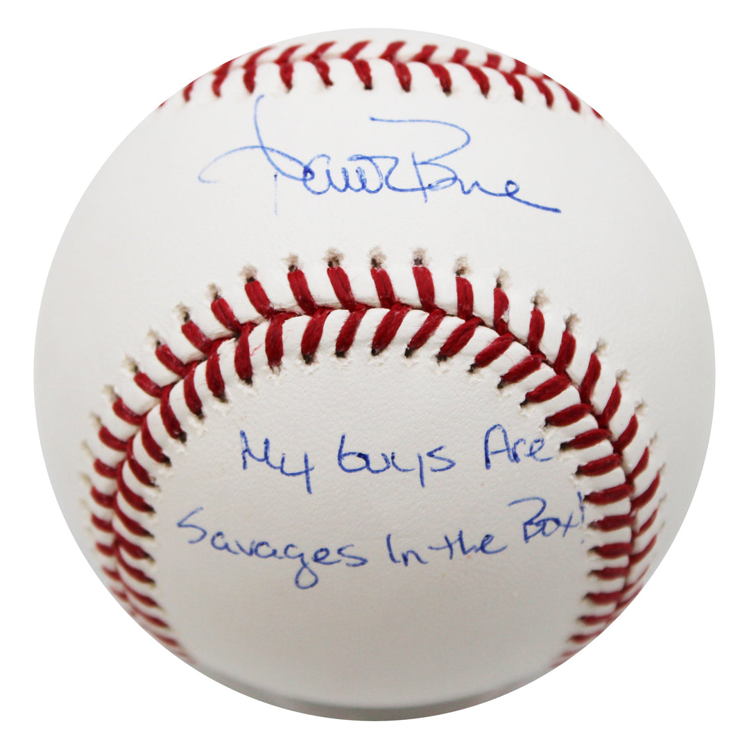 Aaron Boone New York Yankees Autographed & Inscribed "My Guys Are Savages in the Box" OMLB Baseball (CX Auth)