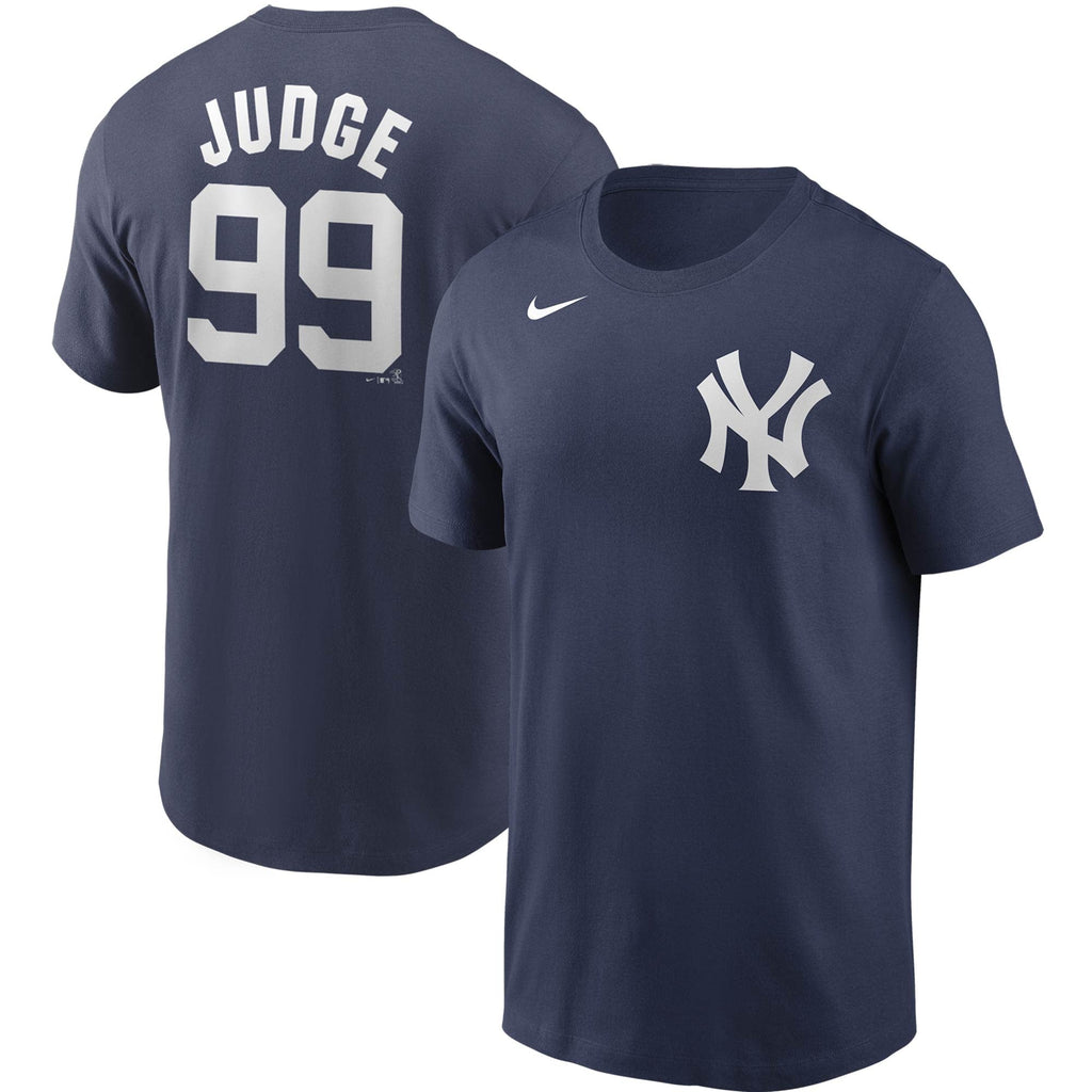 Men's Nike Aaron Judge Gray New York Yankees Name & Number T-Shirt